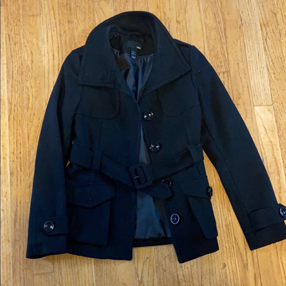H&M Black Pea Coat